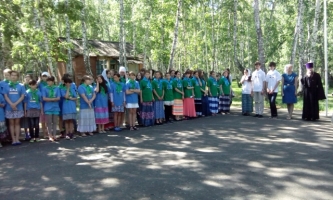 открытие смены в православном лагере в Тарской епархии