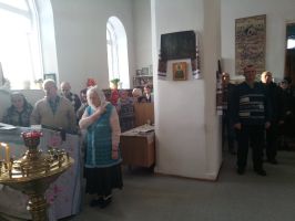 Архиерейское Богослужение на престольном празднике в селе Знаменском