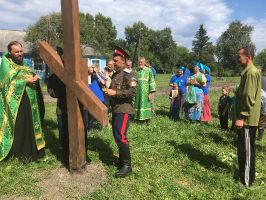 Установка креста с Усть-Тара
