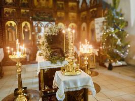 Рождественское богослужение в Спасском кафедральном соборе г.Тары.
