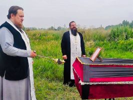 Отпевание священника Евгения Белоглазова