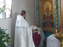 Епископ Савватий на пасхальной седмице в Знаменскеом благочинии