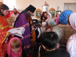 Епископ Савватий и прихожане Никольского храма Усть-Ишимского благочиния Тарской епархии