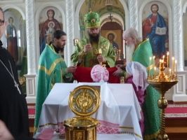 Мощи св. прп Сергия Радонежского в Спасском соборе г. Тары